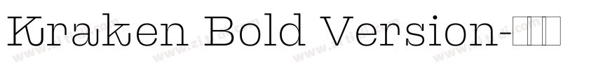 Kraken Bold Version字体转换 Kraken Bold Version字体转换